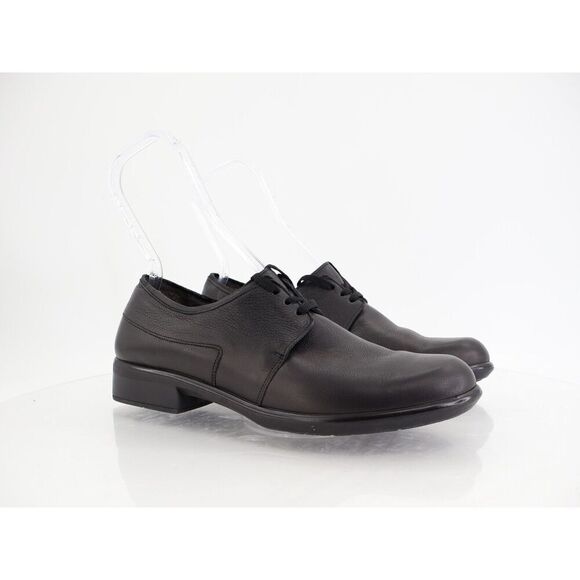 Naot Blizzard Derby Shoes Lace Up Black Leather Size 42 11 Oxford Block Heel - Picture 1 of 12